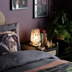 Habitat Rahnn Confetti Glass Table Lamp - Brown