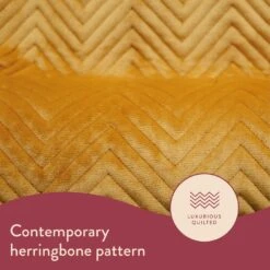 Dreamland Deluxe Velvet Mustard Heated Throw - Large -Trend Furniture 4844994 R Z005A