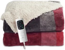 Dreamland Sherpa Tartan Reversible Overblanket -Trend Furniture 4883333 R Z011A