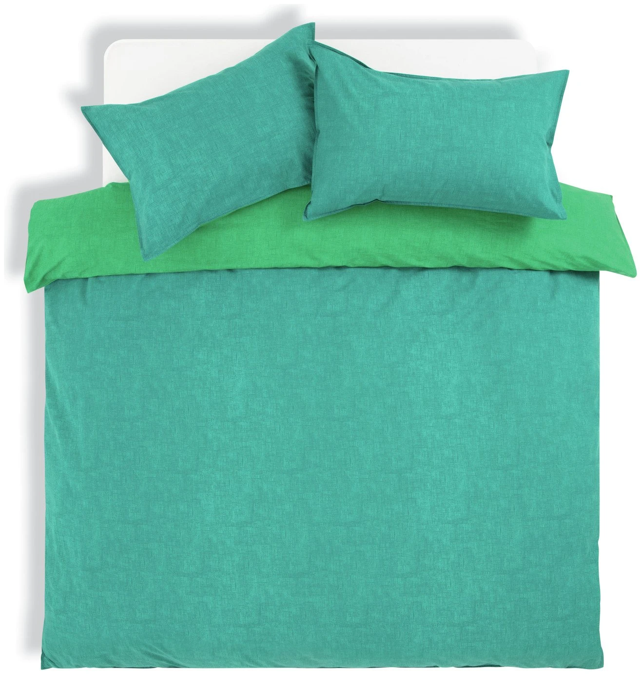 Habitat Emerald Cotton Textured Green Bedding Set - Single 5 Habitat Emerald Cotton Textured Green Bedding Set - Single - Image 3