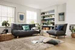 Habitat Kota 3 Seater Fabric Clic Clac Sofa Bed - Charcoal -Trend Furniture 5017737 R Z003C