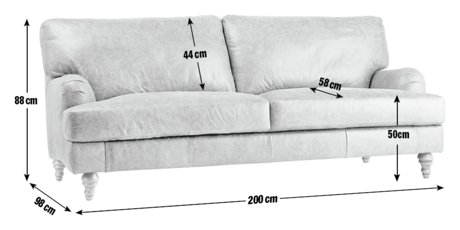 Habitat Livingston Leather 3 Seater Sofa - Tan 6 Habitat Livingston Leather 3 Seater Sofa - Tan - Image 4
