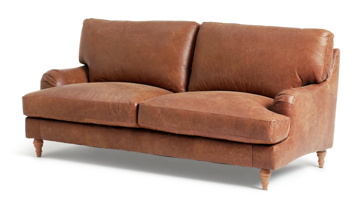Habitat Livingston Leather 3 Seater Sofa - Tan 8 Habitat Livingston Leather 3 Seater Sofa - Tan - Image 6