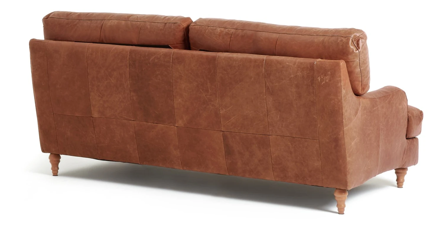 Habitat Livingston Leather 3 Seater Sofa - Tan 10 Habitat Livingston Leather 3 Seater Sofa - Tan - Image 8