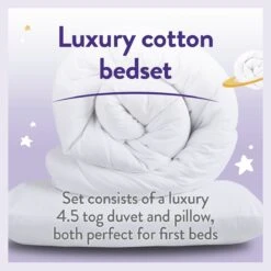 Slumberdown Luxury Cotton 4.5Tog Kids Duvet & Pillow –Single -Trend Furniture 5459010 R Z003A