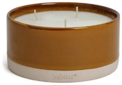 Habitat Multi Wick Large Ceramic Candle - Geranium & Basil