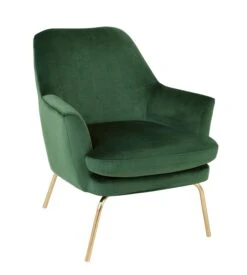 Habitat Celine Velvet Accent Chair - Green -Trend Furniture 5828476 R Z004A