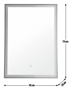 Habitat Rectangle Backlight LED Mirror - Black -Trend Furniture 6025601 R E001