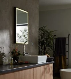 Habitat Rectangle Backlight LED Mirror - Black -Trend Furniture 6025601 R Z001C