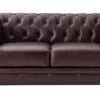 Habitat Chesterfield Leather 2 Seater Sofa - Chocolate -Trend Furniture 6086578 R Z001A