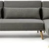 Habitat Andy Right Corner Fabric Clic Clac Sofa Bed - Grey -Trend Furniture 6132941 R Z001A