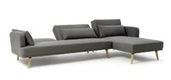 Habitat Andy Right Corner Fabric Clic Clac Sofa Bed - Grey -Trend Furniture 6132941 R Z005A