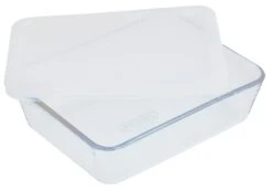 Pyrex Set Of 2 Glass Roasters With Plastic Storage Lids -Trend Furniture 6209654 R Z006A