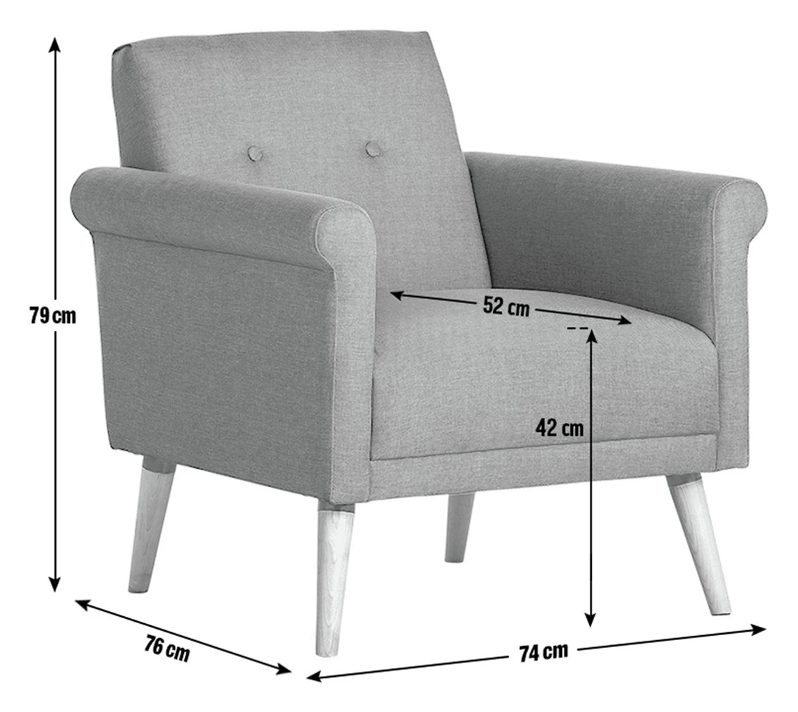 Habitat Evie Armchair In A Box - Charcoal 6 Habitat Evie Armchair In A Box - Charcoal - Image 4