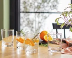 Habitat Clear Pinched Set Of 4 Tumbler Glasses -Trend Furniture 6609106 R Z001C