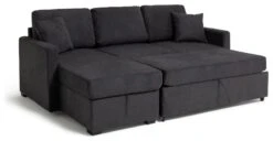Habitat Reagan Left Corner Chaise Sofa Bed - Charcoal -Trend Furniture 6980038 R Z003A