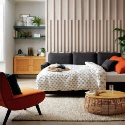 Habitat Reagan Right Corner Chaise Sofa Bed - Charcoal -Trend Furniture 7005307 R Z003C