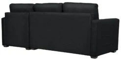 Habitat Reagan Corner Chaise Faux Leather Sofa Bed - Black -Trend Furniture 7067668 R Z004A