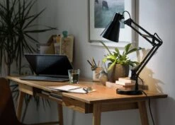 Habitat Swing Arm Desk Lamp - Matt Black -Trend Furniture 7073841 R Z002C
