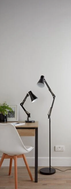 Habitat Swing Arm Desk Lamp - Matt Black -Trend Furniture 7073841 R Z008C