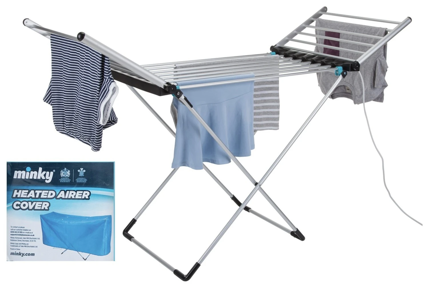 Minky Wing 12m Heated Clothes Airer With Cover 4 Minky Wing 12m Heated Clothes Airer With Cover - Image 2