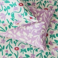 Habitat 180TC Floral Green & Pink Bedding Set - Single -Trend Furniture 7161038 R Z003A