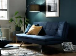 Habitat Nolan Fabric Clic Clac Sofa Bed - Denim Blue -Trend Furniture 7199787 R Z002C