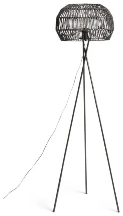 Habitat Global Rope Tripod Floor Lamp - Black -Trend Furniture 7485068 R Z001C