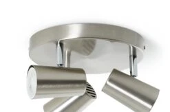 Habitat Spotlight 3 Light Plate - Brushed Chrome -Trend Furniture 7567395 R Z004A