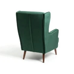 Habitat Callie Velvet Wingback Chair - Forest Green -Trend Furniture 7878486 R Z003A