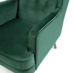Habitat Callie Velvet Wingback Chair - Forest Green -Trend Furniture 7878486 R Z006A