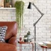 Habitat Swing Arm Floor Lamp - Matt Black -Trend Furniture 7929184 R Z001A