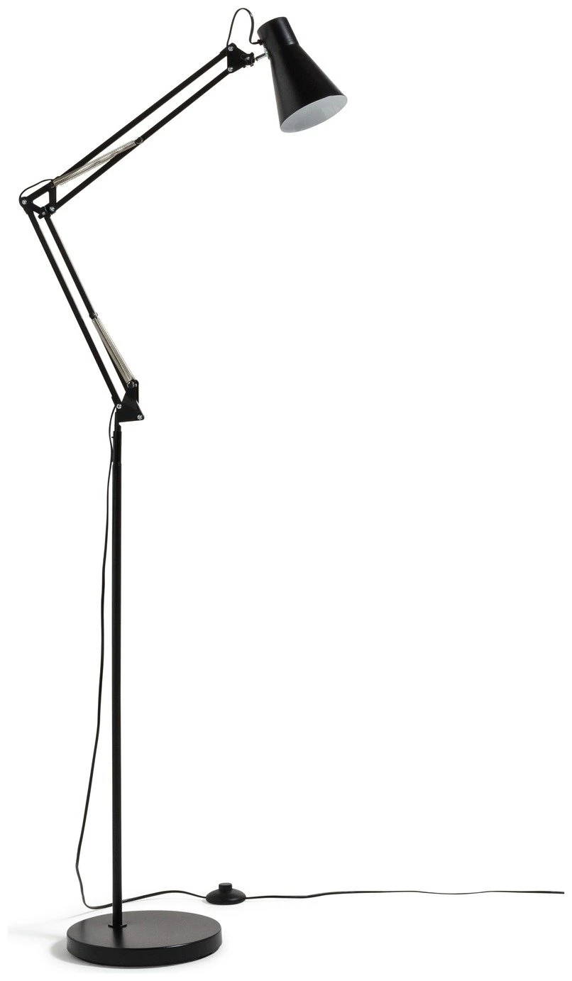 Habitat Swing Arm Floor Lamp - Matt Black 4 Habitat Swing Arm Floor Lamp - Matt Black - Image 2