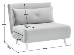 Habitat Roma Small Double Velvet Chair Bed - Charcoal 13 Habitat Roma Small Double Velvet Chair Bed - Charcoal -Trend Furniture 7995541 R E001