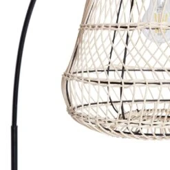 Habitat Rattan Arc Floor Lamp - Cream And Black 16 Habitat Rattan Arc Floor Lamp - Cream And Black -Trend Furniture 8024789 R Z002A