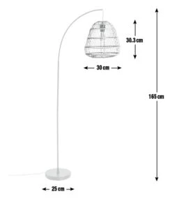 Habitat Rattan Arc Floor Lamp - Cream And Black 21 Habitat Rattan Arc Floor Lamp - Cream And Black -Trend Furniture 8024789 R Z017A