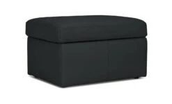 Habitat Gabe Leather Storage Footstool - Black -Trend Furniture 8062284 R Z002A