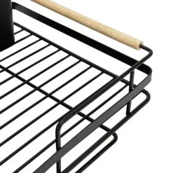 Habitat Wire Dishdrainer - Wood And Black -Trend Furniture 8092010 R Z006A