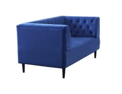 Habitat Blake Velvet 2 Seater Sofa - Navy Blue -Trend Furniture 8133467 R Z004A