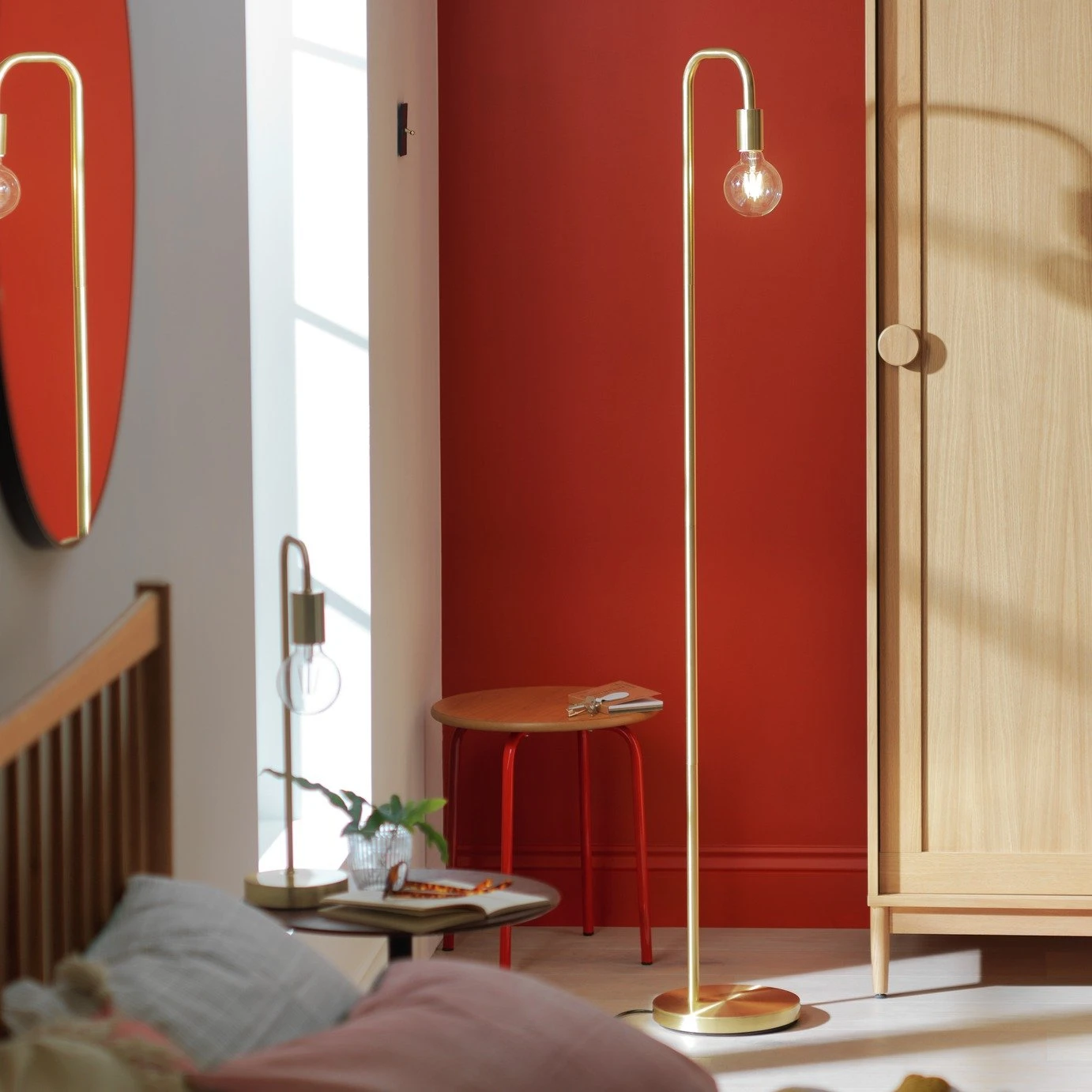 Habitat Rayner Floor Lamp - Brass 3 Habitat Rayner Floor Lamp - Brass