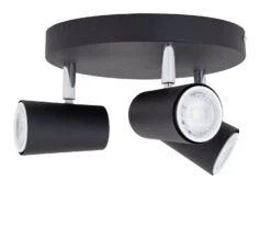 Habitat 3 Light Spotlight Plate - Matt Black