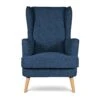 Habitat Callie Velvet Wingback Chair - Petrol Blue 1 Habitat Callie Velvet Wingback Chair - Petrol Blue -Trend Furniture 8255912 R Z001A