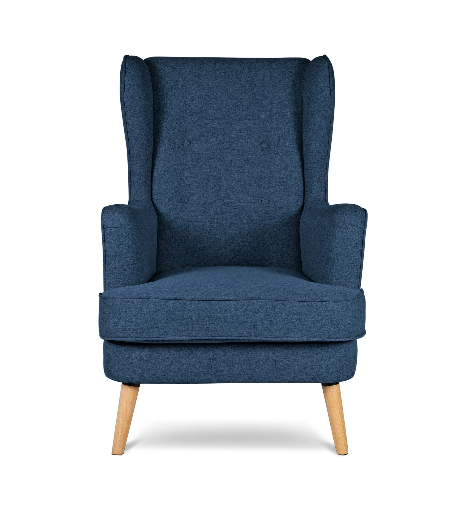 Habitat Callie Velvet Wingback Chair - Petrol Blue