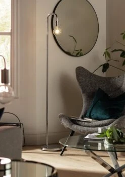 Habitat Rayner Floor Lamp - Chrome -Trend Furniture 8340834 R Z002C