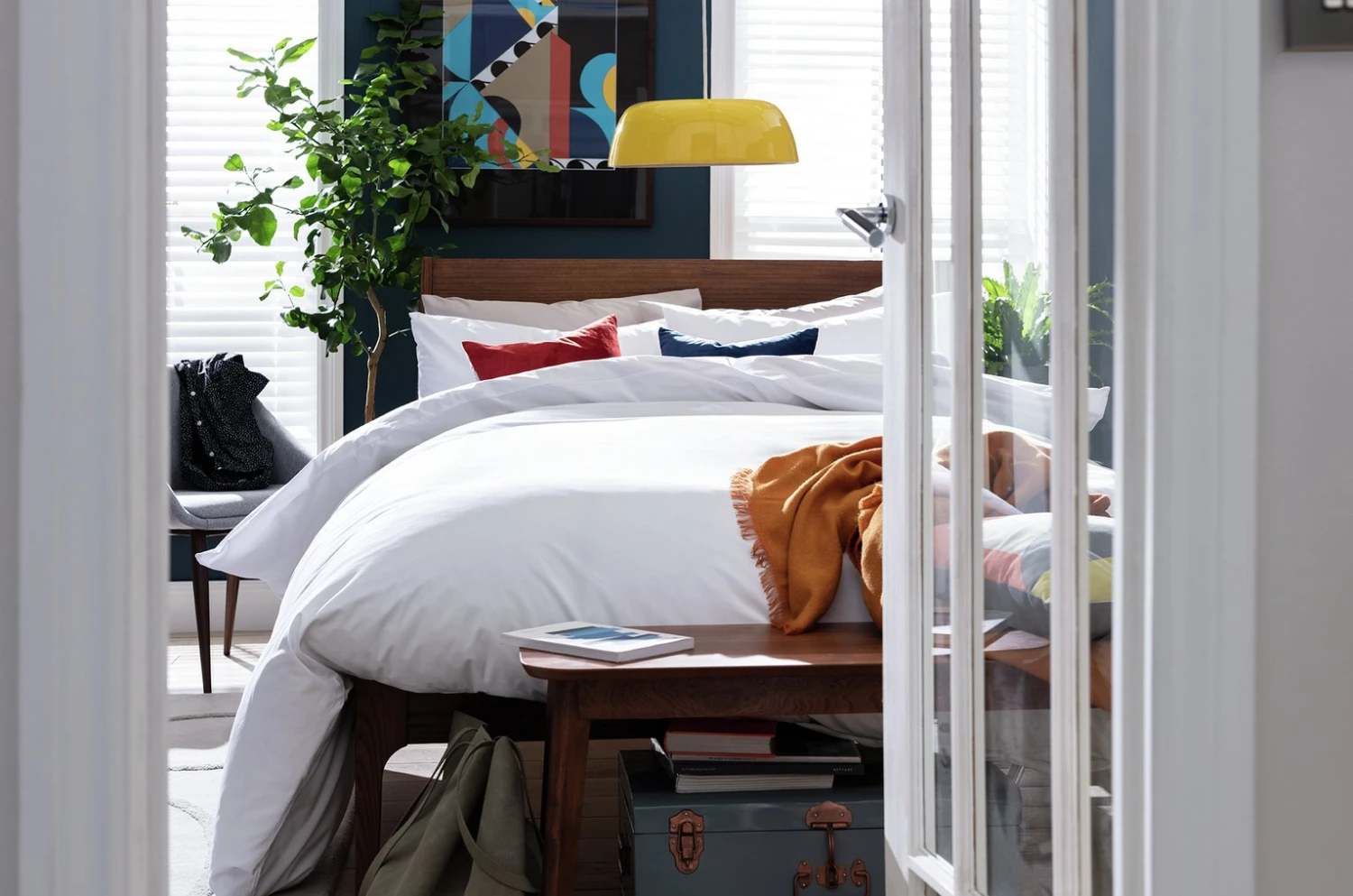 Habitat Pure Cotton 200TC White Bedding Set - Double 8 Habitat Pure Cotton 200TC White Bedding Set - Double - Image 6