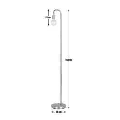 Habitat Rayner Industrial Floor Lamp - Black -Trend Furniture 8438399 R Z020A