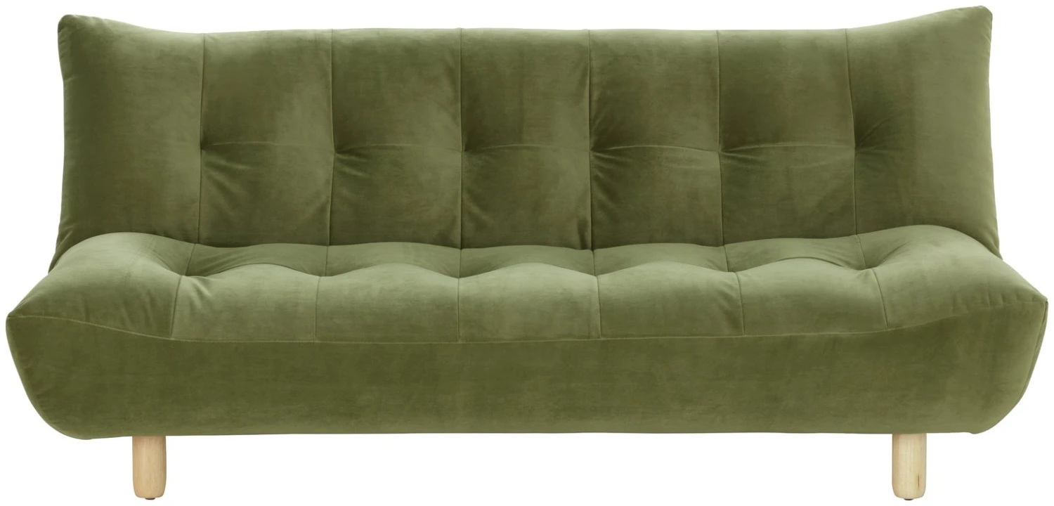 Habitat Kota 3 Seater Velvet Clic Clac Sofa Bed - Green 3 Habitat Kota 3 Seater Velvet Clic Clac Sofa Bed - Green