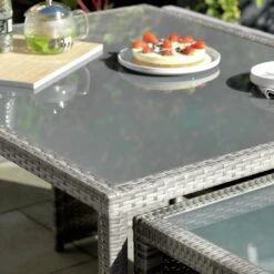 Habitat 2 Seater Space Saving Rattan Effect Patio Set - Grey -Trend Furniture 8563350 R Z003C