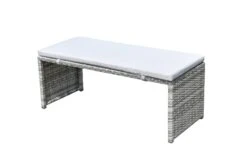 Habitat 2 Seater Space Saving Rattan Effect Patio Set - Grey -Trend Furniture 8563350 R Z005A