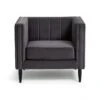 Habitat Vanessa Velvet Armchair - Grey 2 Habitat Vanessa Velvet Armchair - Grey -Trend Furniture 8595809 R Z001A